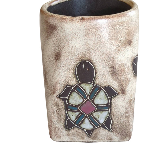 Pottery Coffee Mug with Turtles Designed by Mara Mexico - Picture 4 of 5